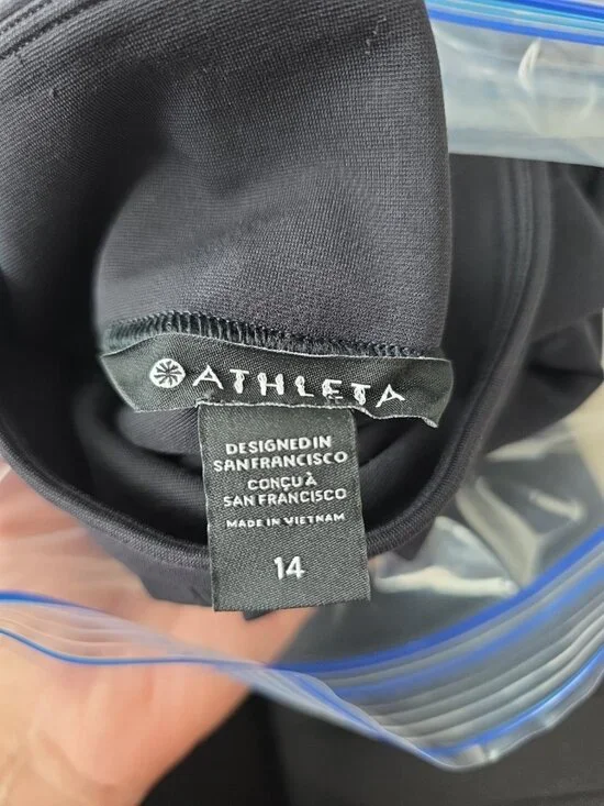 Athleta Eastbound Straight Pant Womens 14 Black Travel Stretch Work - Picture 7 of 16